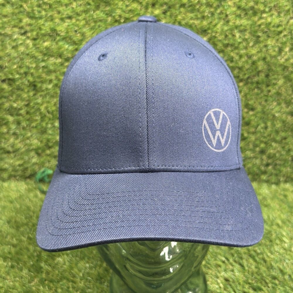 Volkswagen VW Logo Hat Cap Navy Lightweight Port Authority Flexfit Size L/XL